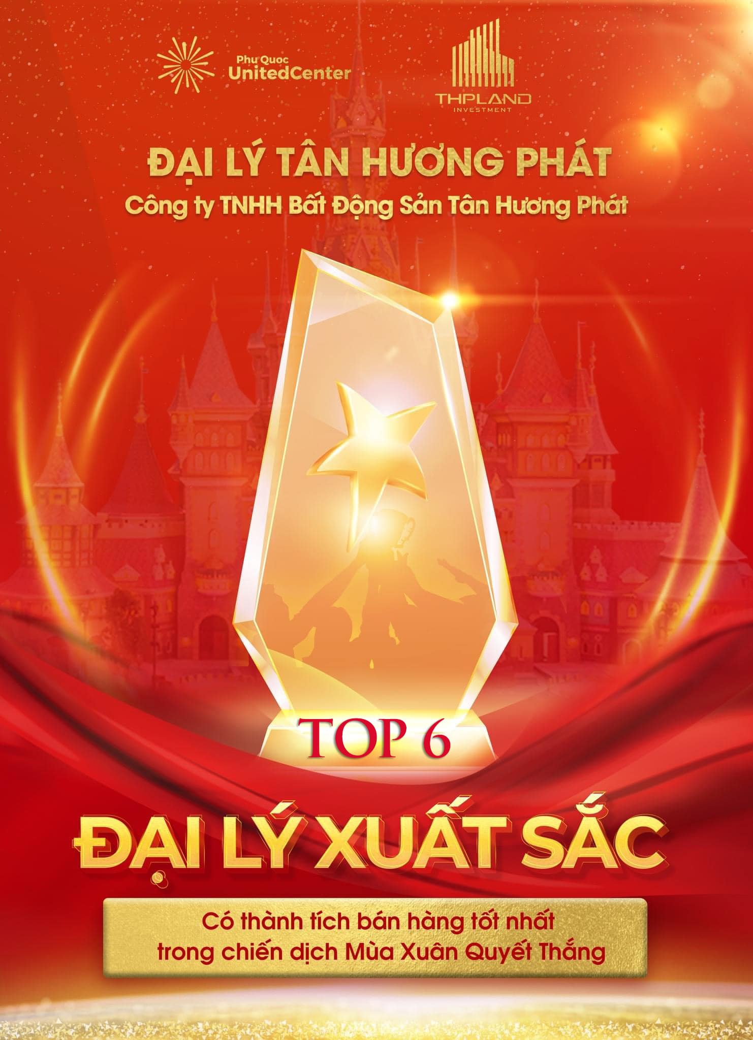 Tân Hương Phát Land Top 6 đại lý xuất sắc nhất chiến dịch “Mùa xuân quyết thắng”